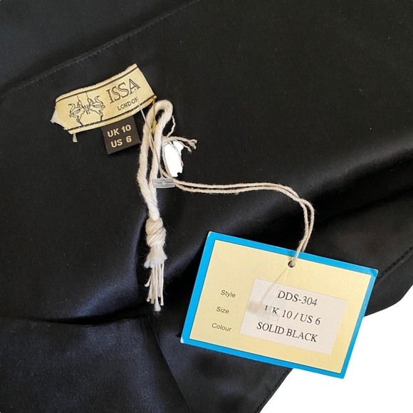 Issa London DDS 304 Black Silk Woven Checkerboard Dress UK 10 - Picture 10 of 10